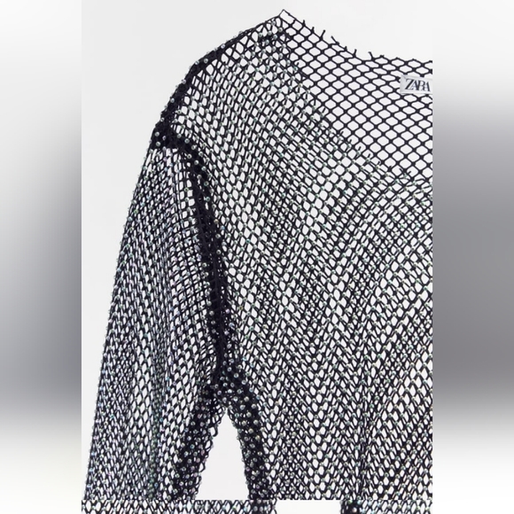 Zara Rhinestones Mesh Bodysuit - Picture 8 of 13